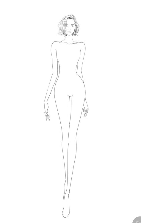 Body Outline Drawing Fashion Design, Manicans For Clothes Drawing, Croque Fashion Illustration, Fashion Design Sketches Templates, Female Model Drawing, Model To Draw Clothes On, Female Figure Illustration, Manequin Drawn, Manicans Drawing