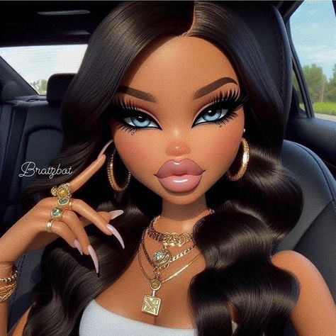 Black hair and light eyes, a deadly combo 🦋 Bratz Eyes, Dream Doll Aesthetic, Black Hair Blue Eyes, Brown Hair Blue Eyes, Black Bratz Doll, Brat Doll, Makeup On Fleek, Doll Aesthetic, Light Eyes