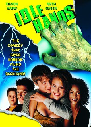 Idle Hands 90s Teen Movies, Best Teen Movies, Devon Sawa, Vivica Fox, Idle Hands, Teen Movies, Halloween Movies, Jessica Alba, Movie Trailers