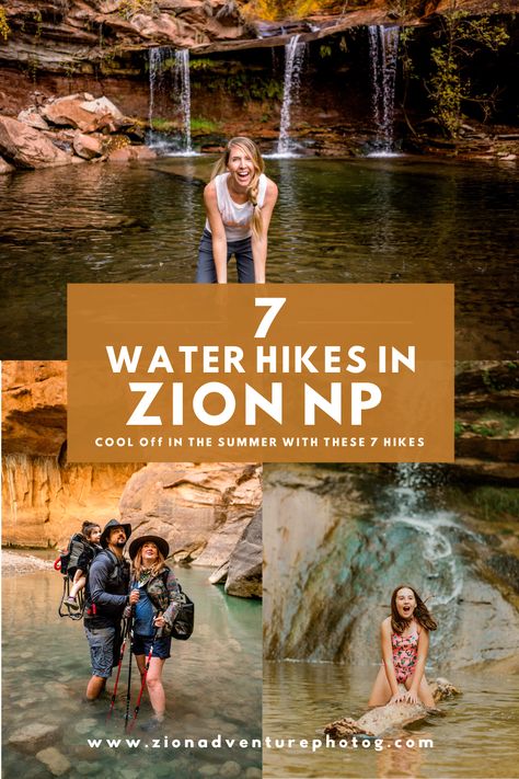 Add these top 7 Zion river hikes to your fall bucket list and explore the best of Zion with our ultimate checklist | Click for our FREE Zion 101 guide Hikes In Zion National Park, Zion Hikes, Outdoor Adventure Photography, Zion Utah, Utah Summer, Utah Hikes, National Park Vacation, Fall Bucket List, Hiking With Kids