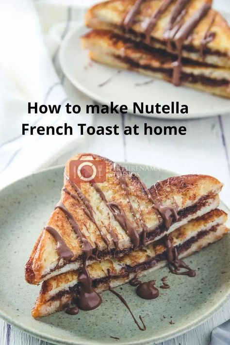 Sweet Casserole, Eggs For A Crowd, Breakfast Nutella, Nutella Dessert Recipes, Nutella Sandwich, How To Make Nutella, Nutella Hot Chocolate, French Bread French Toast, Easy French Toast Recipe