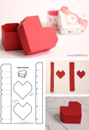 Origami Kutu, Paper Box Diy, Origami Ball, Anniversaire Diy, Paper Box Template, Idee Cricut, Origami Fashion, Folding Origami, Origami Heart