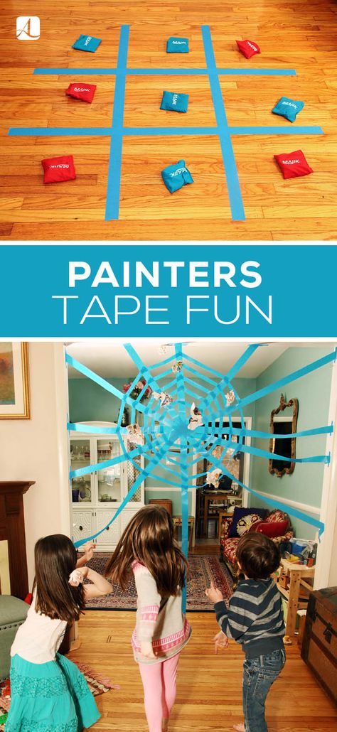 6 Fun Ways to Use Painter's Tape | Inspiration for Painters Tape Activities #afterschool #activities #diy Fun Activities For After School Programs, After School Enrichment Activities, Pa Day Activities For Kids, School Age After School Activities, School Age Daycare Activities, Fun Activities For School Age Kids, School Age Games Daycare, Elementary Age Activities, Out Of School Care Activities