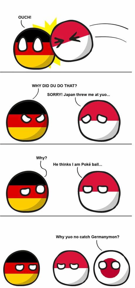 Get in the pokebol Germanymon Countryballs Comics, Poland Ball, History Jokes, Country Jokes, Country Memes, History Humor, Country Humor, Country Human, Country Humans