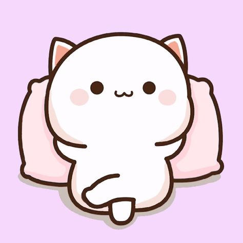 Cat Cute Anime, Mochi Cats, Cute Merch, Cute Mochi, Peach And Goma, Mochi Cat, Cat Emoji, Chibi Cat, Cute Bunny Cartoon