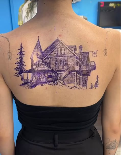 Pink Palace Tattoo, Palace Tattoo, Coraline Tattoo, Tim Burton Tattoo, Funky Tattoos, Bug Tattoo, Pink Palace, Hand Poked Tattoo, Different Tattoos