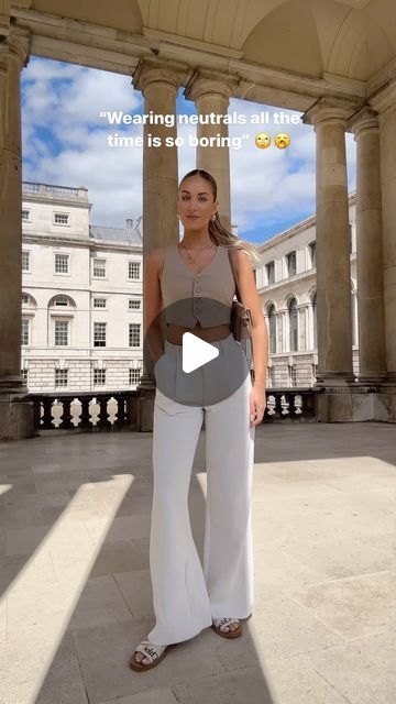 Katherine Bond on Instagram: "Open for outfit details! Me 🤝🏻 neutral outfits 🤍

Outfit 1:
Trousers - @abercrombie 
Top - @stradivarius 

Outfit 2:
Skirt - @zara 
Top - @zara 
Heels - @hm 
Bag - @newlook 

Outfit 3:
Trousers - @asos 
Top - @mango 
Belt - @celine 

Outfit 4:
Top - @zara 
Trousers - @abercrombie 
Trainers - @newbalance

Outfit 5:
Knit set - @hm 
Cowboy boots - @nastygal 

Outfit 6:
Jeans - @abercrombie 
Top - @zara 

Outfit 7:
Dress - @zara 
Boots - @hm 

Outfit 8:
Waistcoat - @kookai_australia 
Trousers - @djerfavenue 

Outfit 9:
Knit set - @hm 
Loafers - @dune_london" Katherine Bond, Stradivarius Outfit, Celine Outfit, Petite Style Outfits, Zara Trousers, Neutral Outfits, Zara Boots, Zara Heels, Petite Style