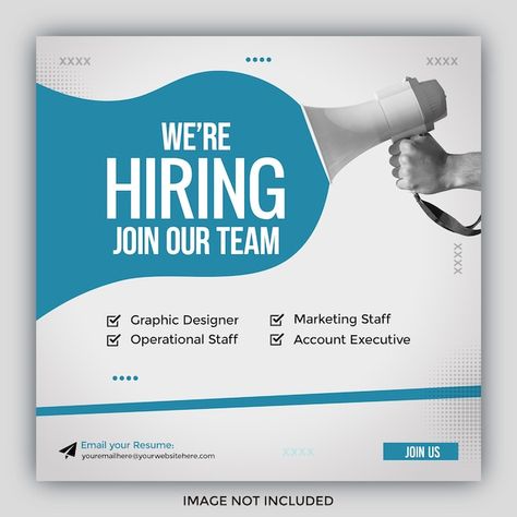 We Are Hiring Poster, Hiring Ad, Hiring Flyer, Social Media Campaign Design, Logo Design Color Palette, Hiring Poster, Instagram Post Design, Job Poster, Photoshop Tutorial Typography