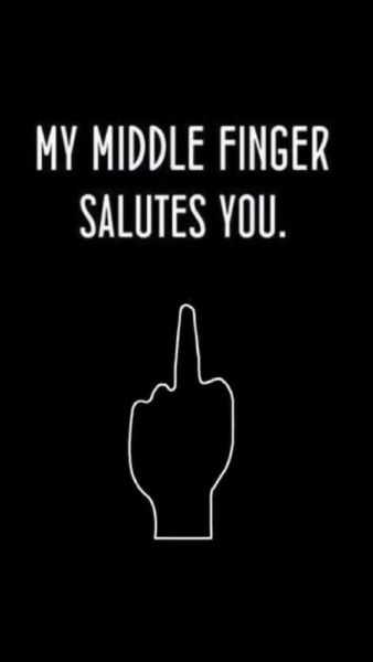 Apologies. Simply a quote I can see is appropriate for certain fictional characters Finger Wallpaper, Middle Finger Wallpaper, The Weeknd Wallpaper Iphone, Wallpaper Backgrounds Dark, Rude Words, Backgrounds Dark, Funny Phone Wallpaper, Dont Touch My Phone Wallpapers, Trendy Wallpaper