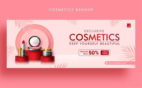 Cosmetic fashion sale promotion social m... | Premium Vector #Freepik #vector #banner #sale #shopping #promotion Beauty Sale Design, Cosmetics Banner Design, Product Banner Design Ideas, Shop Banner Design Ideas, Beauty Banner Design, Cosmetic Poster Design, Promotion Banner Design, Product Banner Design, Banner Cosmetic