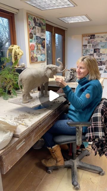 Nick Mackman Animal Sculpture on Instagram: "Let’s celebrate #earthday and appreciate and respect all the animals that share our incredible planet. Elephants, our largest land animals, are a good place to start. #elephant🐘 #elephant #elephantlove #safari #animallovers #sculpture #animalsculpture #animalart #wildlifelovers #nickmackman" Elephant Ceramics, Land Animals, Elephant Sculpture, Animal Sculpture, Elephant Love, Ceramic Animals, Animal Sculptures, The Animals, Animal Art