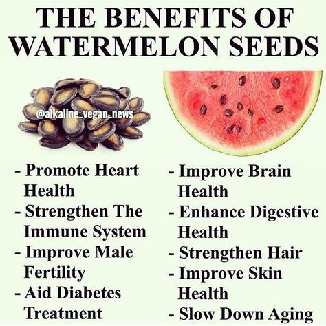 The 5 Best Watermelon Seed Benefits Low Calorie. One ounce of watermelon seeds contains approximately 158 calories. ... Magnesium. One of… Benefits Of Watermelon Seeds, Watermelon Benefits, Alkaline Vegan, Raw Vegan Diet, Eating Watermelon, Prayer Journals, Vegan Guide, Food Health Benefits, Vegan Baby