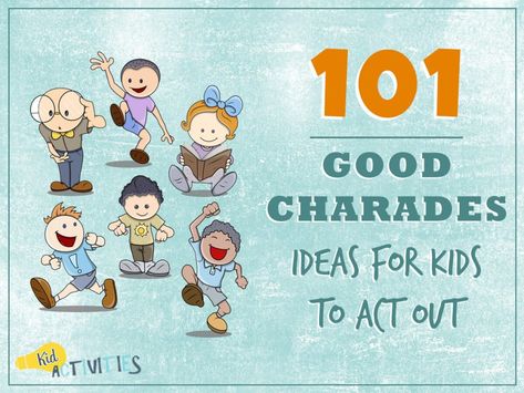 101 Good Charades Ideas for Kids to Act Out [Plus Movie Charades Ideas] Movie Charades, Charade Ideas, Charades Ideas, Charades For Kids, Gym Games For Kids, Drama Activities, Charades Game, Screen Free Activities, Drama Ideas