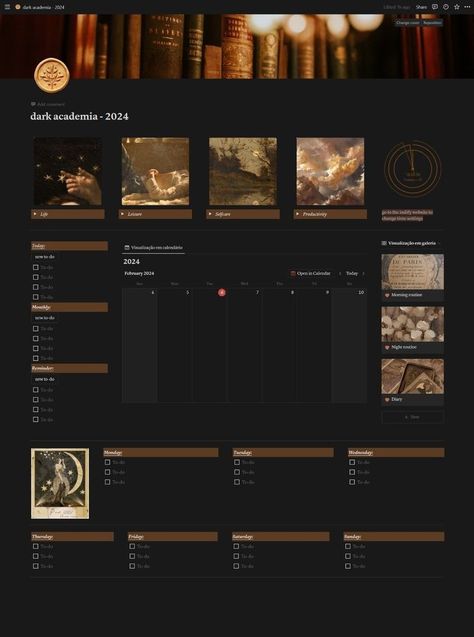 #Dark_Academia_Notion_Template_Free #Fall_Notion_Template #Notion_Aesthetic_Dark_Mode #Dark_Notion_Template Notion Dark Mode Templates Aesthetic, Fall Notion Template, Dark Notion, Notion Dark Mode, Fall Notion, Academia Notion, Notion Aesthetic, Templates Aesthetic, Template Notion