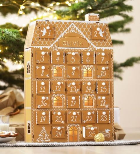 House Shaped Advent Calendar, Hobbycraft Wooden House Advent Calendar, Red Wooden Advent Calendar With Led Light, Wood House Advent Calendar, Snowy Rooftops, Wooden House Advent Calendar, Wooden Gingerbread House, House Advent Calendar, Advent Calendar House