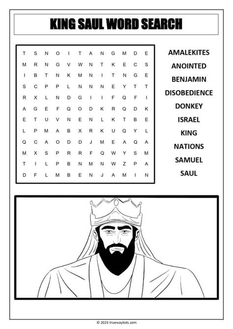 King Saul Disobeys God Craft, David Spares Saul, Youth Bible Lessons, David And Saul, King Saul, Trueway Kids, King Craft, Story Crafts, Maze Worksheet