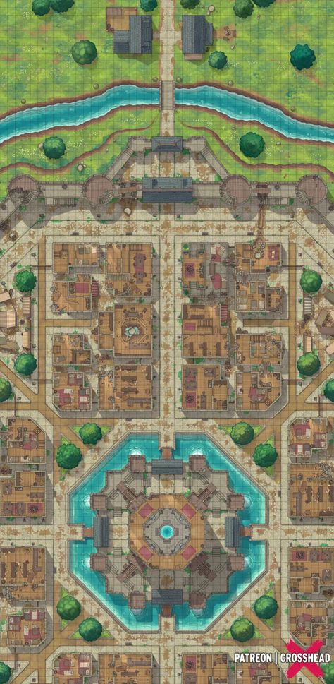 Fantasy City Map, Fantasy Universe, Dnd World Map, Map Making, Fantasy Town, Fantasy World Map, Tabletop Rpg Maps, Rpg Map, Town Map