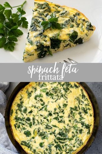 Eggs Spinach Feta Breakfast, Frittata Recipes Mediterranean, Spinach Feta Frittata Recipes, Spinach And Egg Frittata, Spinach Feta Egg, Spinach Feta Frittata, Frittata Breakfast, Vegetarian Frittata, Fritata Recipe