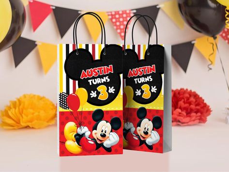 Mickey Mouse Treats, Mickey Mouse Party, Some Text, Print Store, Types Of Printer, Treat Bags, Digital Files, Paper Bag, Software