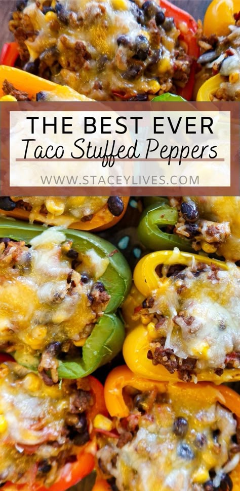 Green Pepper Tacos, Fresh Peppers Recipes, Stuffed Yellow Peppers, Red And Yellow Pepper Recipes, Stuffed Bell Peppers Turkey, Green Peppers Stuffed, Stuffed Bell Peppers Ground Beef, Bell Pepper Recipe, Green Pepper Recipes