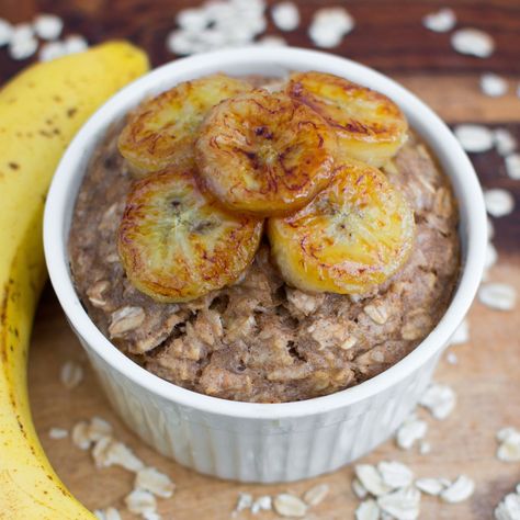 Healthy Banana Bread With Oats, Banana Bread With Oats, Ramekin Breakfast, Bread With Oats, Banana Bread Baked Oats, Breakfast Smoothie Bowl Recipes, Banana Oat Bread, Banana Bread Baked Oatmeal, Banana Baked Oatmeal