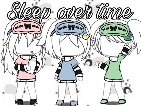 Gacha Life Pajamas Ideas, Gacha Pajamas, Outfits For Best Friends, Gatcha Outfits, Gacha Life Sleep Outfits, Sleepover Outfit, Sleep Outfit, Pj Outfit, Gacha Base Poses Cute