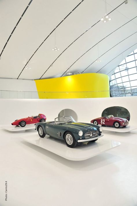 Enzo Ferrari Museum - Picture gallery Ferrari Museum, Solar Thermal Collector, Future Systems, Modena Italy, Museum Interior, Enzo Ferrari, Architecture Wallpaper, Museum Displays, Aluminum Roof