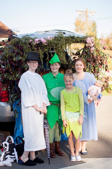 Peter Pan Trunk or Treat Peter Pan Trunk Or Treat Ideas For Cars, Trunk Or Treat Peter Pan, Peter Pan Trunk Or Treat Ideas, Peter Pan Trunk Or Treat, Twins Party, Costumes 2023, Trunk Or Treat Ideas, Let's Pretend, Treat Ideas