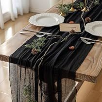 Gray Wedding Table Setting, Black Rustic Table Setting, Black And Gold Western Wedding, Black Christmas Dinner Table, Minimal Fall Wedding Decor, Black Tablecloth Tablescape, Black Thanksgiving Decor, Dark Romantic Wedding Centerpieces, Halloween Decorations 2024