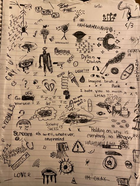 Scetches Notebook Aesthetic, Notebook Ideas Grunge, Scetches Notebook, Grunge Sketchbook Doodles, Doodle Aesthetic Grunge, Doodle Pages Grunge, Note Book Doodles Grunge, Nic Sheff, Vent Book