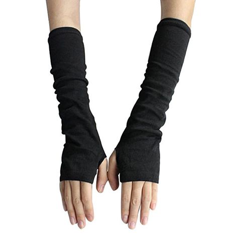 Bluelans® Fashion Women's Knit Wrist Arm Warmer Fingerless Hand Long Mitten Gloves Wamer Long Fingerless Gloves (Black) Arm Crocheting, Long Fingerless Gloves, Sweater Sleeveless, Warmest Winter Gloves, Gloves Design, Crochet Fingerless Gloves, Sleeved Sweater, Fingerless Gloves Knitted, Fingerless Mittens