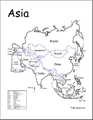 Southeast Asia Map, Asian Maps, Map Of Asia, Countries Of Asia, Asia Continent, Map Black And White, Asian Continent, Teaching Geography, Homeschool Geography