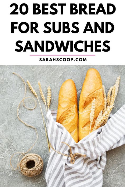 Best Bread For Sandwiches, Syrian Bread, Sandwiches For A Crowd, Sub Rolls, Different Types Of Bread, Bread Recipes Easy, Sandwich Bread Recipes, Homemade Bread Recipes Easy, Sub Sandwiches