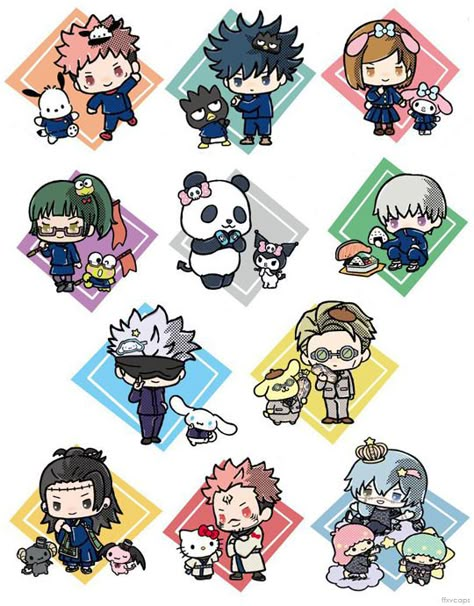 Jujutsu Kaisen Cute, Doodles Cute, Ju Jitsu, Hello Kitty Items, Dessin Adorable, Anime Crossover, Sanrio Characters, Funny Anime Pics, Cute Doodles