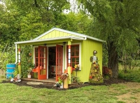 Cute Shed Ideas Inside, Cute Shed Ideas, Shed Ideas Inside, Cute Shed, Garden Shed Ideas, Shed Ideas, Backyard Cottage, Backyard Sheds, She Sheds