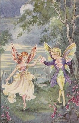 "A Moonlight Minuet" by Rene Cloke Fairy Paintings, Fairies Dancing, Fairy Images, Fairy Illustration, Fairy Pictures, Cicely Mary Barker, Vintage Fairies, Fairies Elves, Fairy Magic