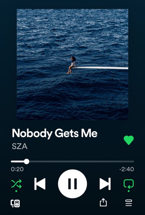 SZA Nobody Gets Me Sza Spotify, Nobody Gets Me Sza, Sza Songs, Christian Quotes God, Quotes God, Vibe Song, Like U, Good Vibe Songs, Christian Quotes