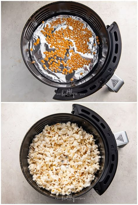 Airfryer Popcorn, Air Fryer Popcorn, Buttery Popcorn, Air Fryer Recipes Dessert, Cooks Air Fryer, Air Fried Food, Air Fryer Oven Recipes, Air Fry Recipes, Air Fryer Dinner Recipes