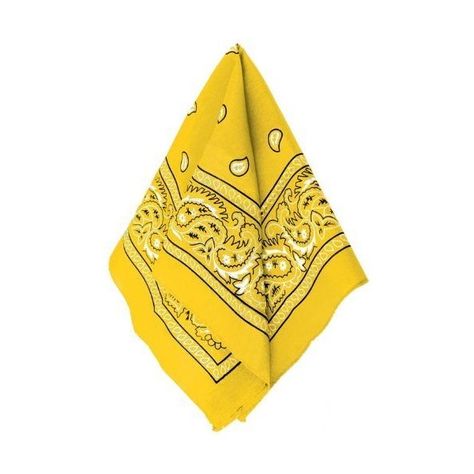 Yellow Bandana ($4.39) ❤ liked on Polyvore featuring accessories Fair Decorations, Yellow Bandana, School Wishlist, Bandana Outfit, Yellow Things, Batman Costume, Cowboy Costume, Def Jam, School Pride