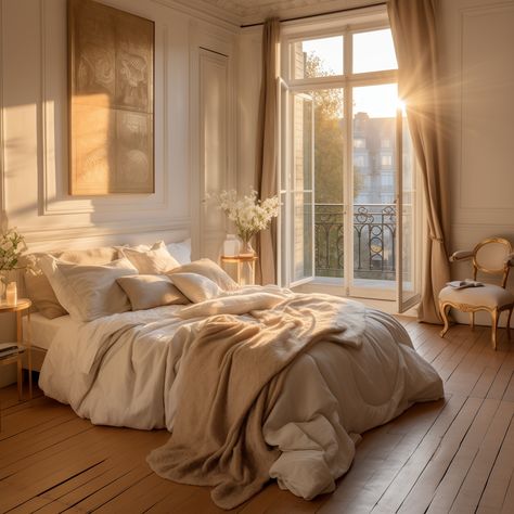 How to decorate your bedroom like a French Parisian (29 bedroom ideas) French Bedroom Bed, Traditional French Bedroom, Bedroom Aesthetic Elegant, French Romance Aesthetic Home, Cozy Home Interior Bedroom, Bedroom Design Eclectic, Cozy Bedroom With Color, Elegant Rooms Bedrooms, French Country Aesthetic Bedroom