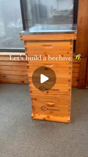 Sam | More than Gardening on Instagram: "Let’s build a beehive!! Or should I say.. bee castle 😎🤠 We had so much fun building this hive and I can’t WAIT for my bee nuc to be ready in May! I want to try beekeeping for so many reasons but the top three are: 1. I want a more bountiful harvest in my garden 2. I want honey 3. And I want to learn! Have you considered beekeeping? Are you a beekeeper? Have any tips!? Let me know! 🤠 #beekeeping #beekeeper #homesteading #homestead #selfsufficiency #backyardbeekeeping #beehive #honey" Bee Nuc, Beehive Diy, Diy Beehive, Building A Beehive, Bee Hives Diy, Flow Hive, Bee Hive Plans, Backyard Beekeeping, Bee Hives