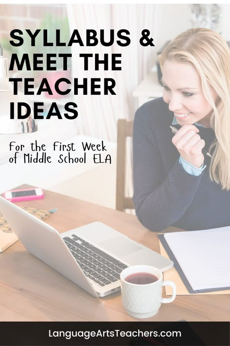 Meet The Teacher Middle School Ideas, Classroom Welcome Letter, First Week Of Middle School, Syllabus Design, Meet The Teacher Ideas, Middle School Syllabus, Teacher Documentation, Teacher Introduction, Curriculum Night