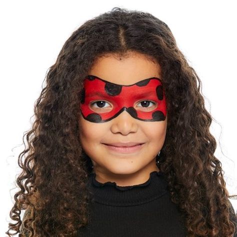 Ladybug Face Paint, Kids Face Painting Easy, Easter Face Paint, Superhero Face Painting, Mask Face Paint, Face Paint Ideas, Girl Face Painting, Face Paint Kit, Face Painting Easy