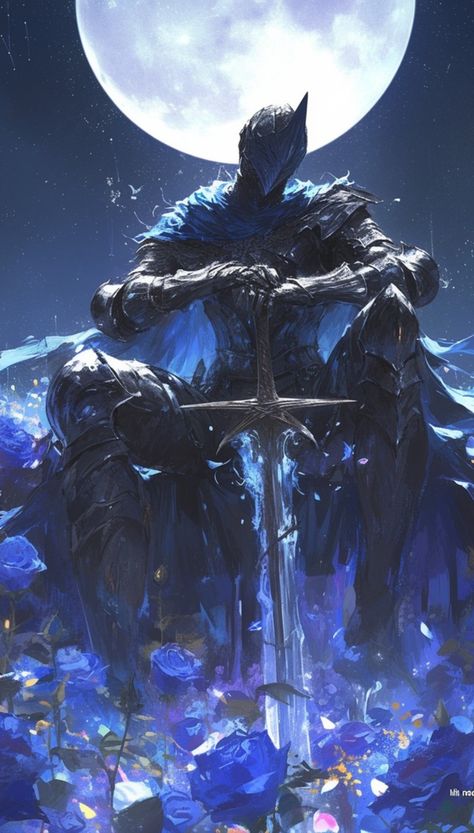 【LAST KNIGHT】 ⁀➷ Wallpaper ✪ Ice Knight Art, Blue Knight Art, Ice Knight Fantasy Art, Fallen Knight, Knight Wallpaper, Blue Knight, Jojo Stands, Tactical Armor, Dibujo Simple