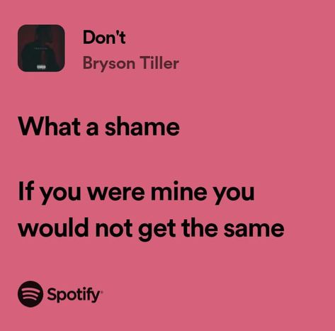 Real Lyrics, Relatable Lyrics, Harley Quinn Quotes, Playlist Ideas, Bryson Tiller, Quotes Lyrics, Song Lyric Quotes, Music Hits, Spotify Lyrics