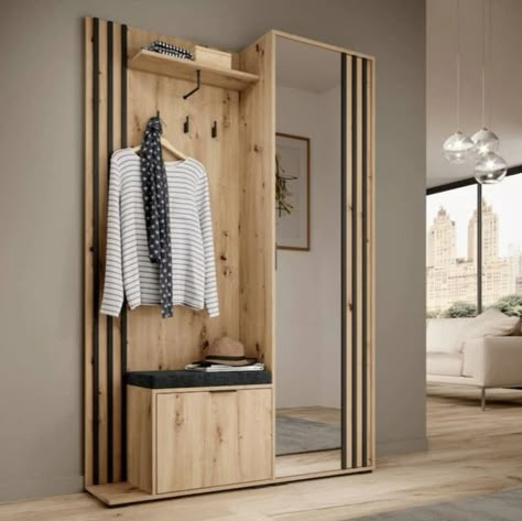 Lobby Storage, Wardrobe Shoe Storage, Hallway Storage Ideas, Beautiful Hallways, Hallway Organization, Cloth Rack, Hallway Unit, Basement Flat, Armoire Entree