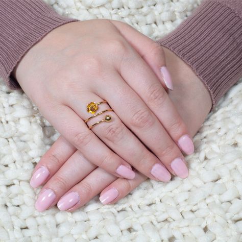 Pavilion - 18K Gold Plated 1 Coil Flower - Gold Spiral Adjustable Ring - Fits All Ring Sizes Spiral Finger Rings Gold, Spiral Rings Gold, Beautiful Promise Rings, Rose Gold Aesthetic, Gold Finger Rings, Unique Gift Items, Bracelet Watches Women, Spiral Ring, Crochet Mittens