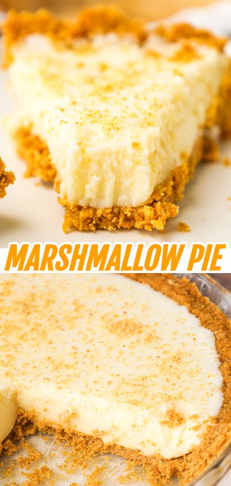 Desserts Graham Cracker Crust, Graham Cracker And Marshmallow Recipes, Graham Cracker Pie Recipes Easy, Gram Cracker Marshmallow, Gram Cracker Crust Desserts Easy, Marshmallow Graham Cracker Dessert, Easy Desserts With Graham Cracker Crust, Pie In Graham Cracker Crust, Pie Recipes Graham Cracker Crust