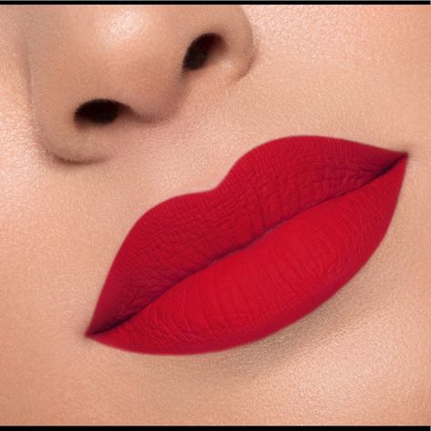 New Morphe Red Lipstick. Beautiful Color Mega Matte Lover. New Been Just Swapped And Disinfected Sleek Packaging, Kiss Proof Lipstick, Red Lipstick Shades, Red Lipstick Matte, Matte Lipstick Shades, Red Lipstick Makeup, Lipstick Nails, Lipstick Tutorial, Lipstick Art