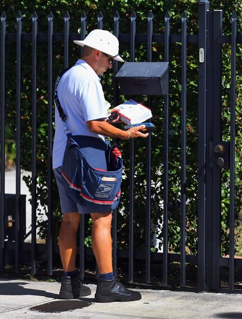 Q. My mail carrier was scanning my mail the other day as he put it in the mailbox. I asked him why it was that they scanned the mail and how it works and he didn’t exactly know. He did explain that the scanner has a GPS feature that tells him where to go next. It seemed weird and I wanted to know why they scan and how it works” Mail Man Costume, Man Wardrobe, Mail Man, Customer Appreciation Day, The Office Characters, American Party, Esl Vocabulary, Mail Carrier, Scammer Pictures